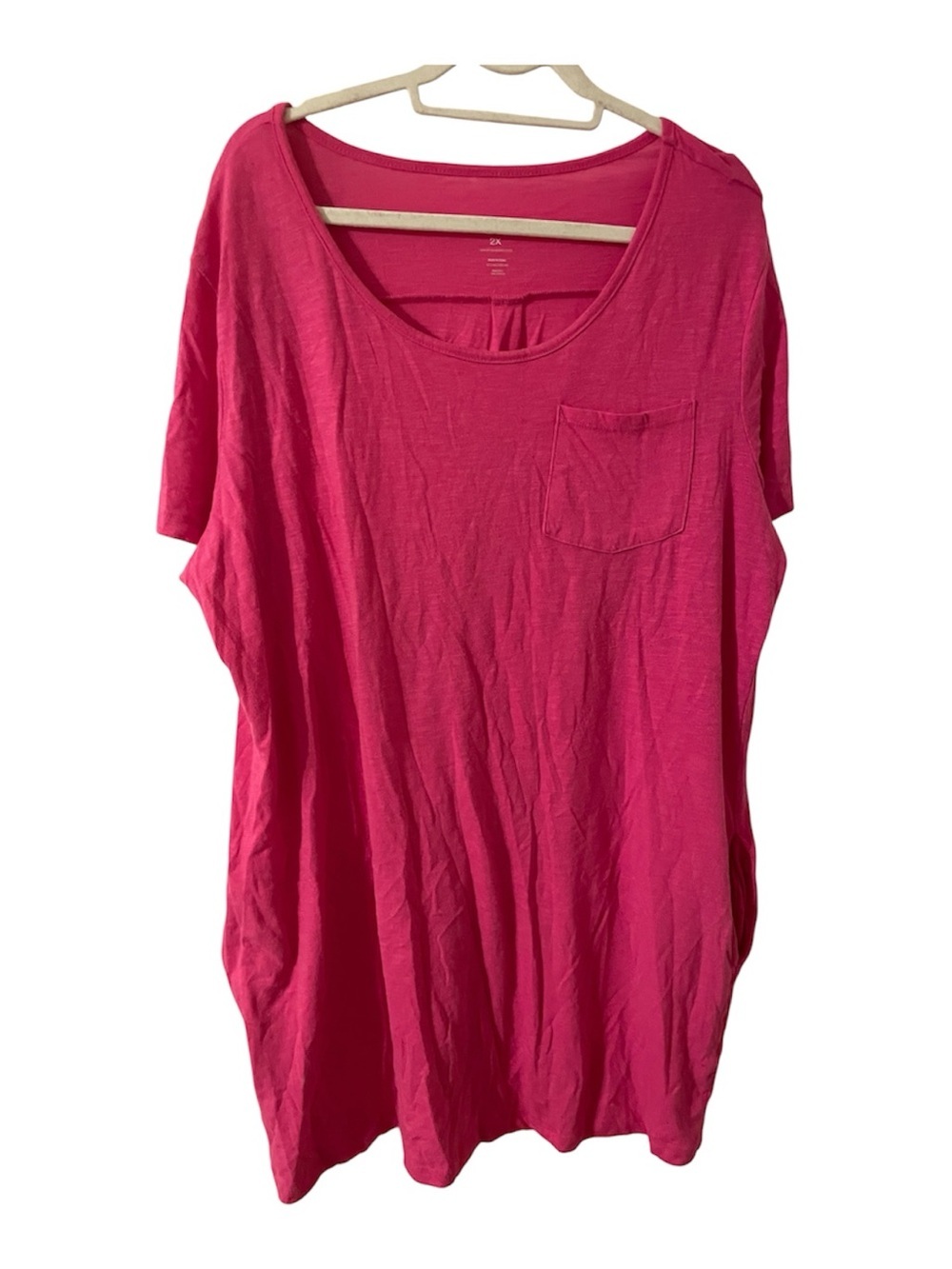Adorable Just Be 2X Hot Pink Short Sleeve Pocket Dress! 🥰🥰🥰